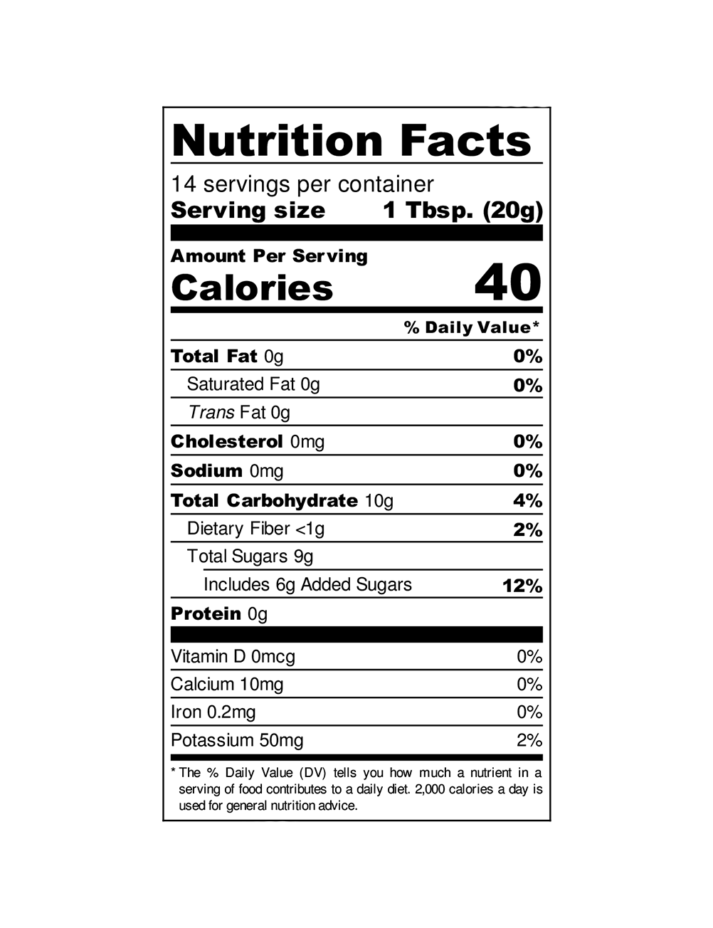 The Jam Stand: Fig Jam nutrition facts