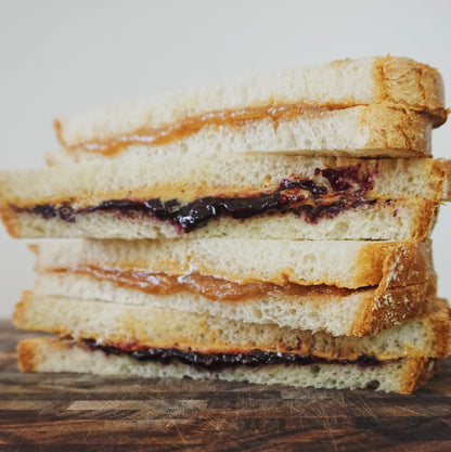 Banana Jam peanut butter and jelly sandwich