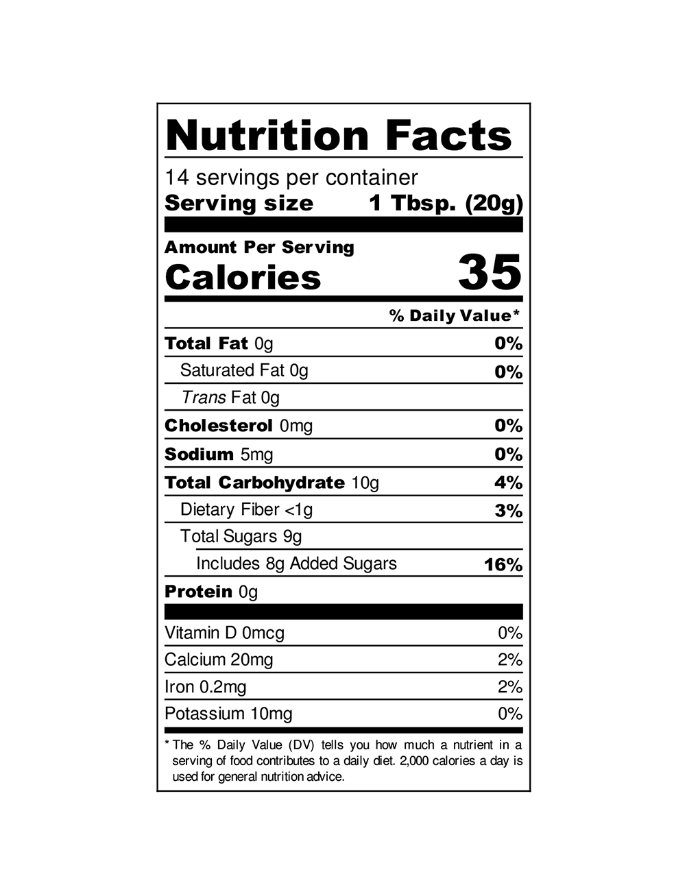 The Jam Stand: Raspberry Jalapeno Jam nutrition facts